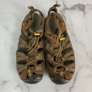 KEEN Brown Whisper Adjustable Outdoor Comfort Hiking Sandals 12